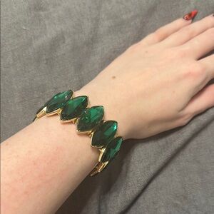 Elegant Green and Gold Bracelet